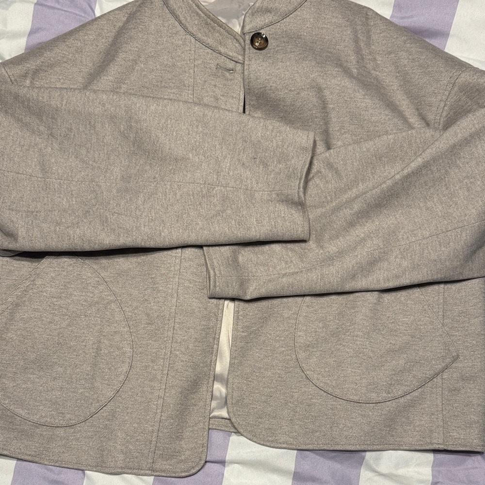 Gray Button-Up Jacket